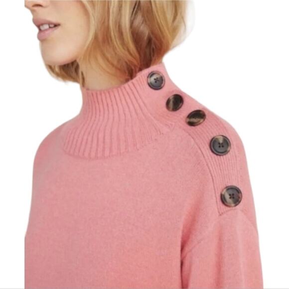 Anthropologie Margarita Sweater Pink Mock TurtleNeck Large Womens Long Sleeve - Picture 10 of 10